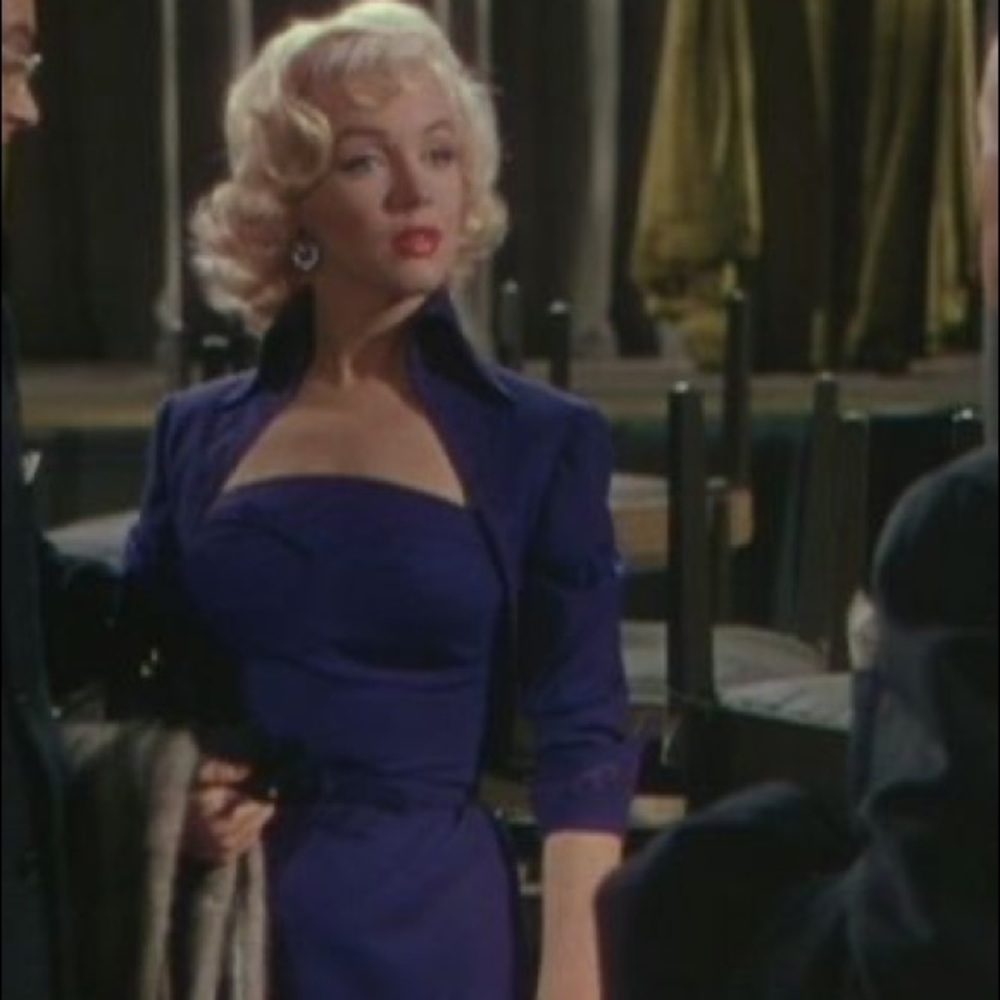 Marilyn Monroe Blue Lorelei inspired wiggle dress